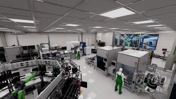 在英伟达Omniverse中呈现的舍弗勒产线数字孪生