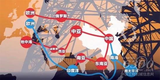 图:卡特彼勒在“一带一路”沿线地区的项目轨迹