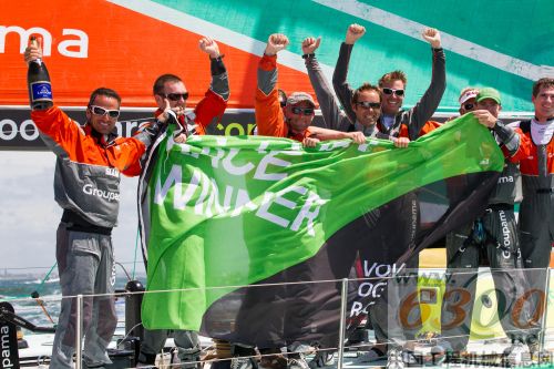 安盟保险队队员庆祝胜利